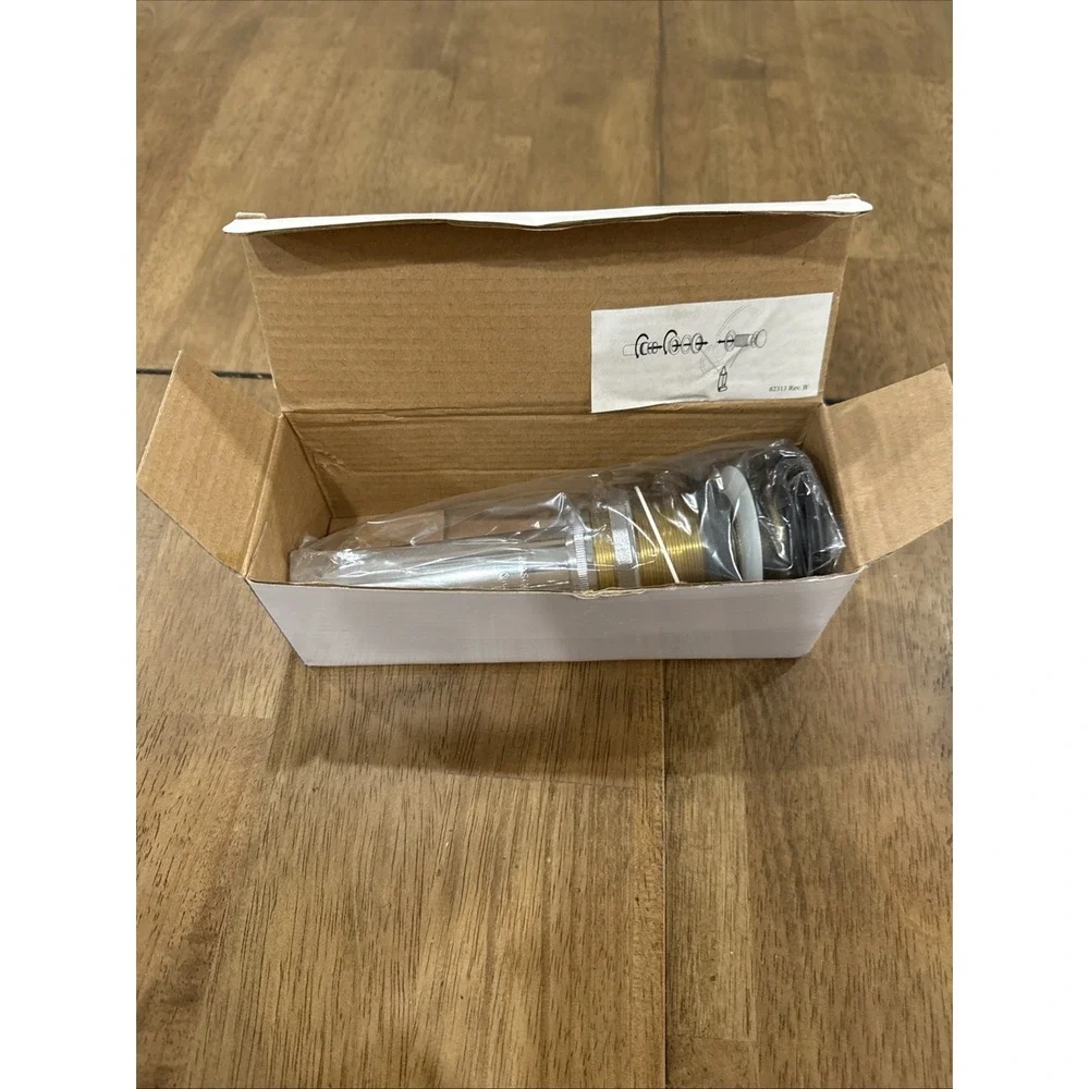 NEW Delta 72172-BL Push Pop-Up Less Overflow Matte Black